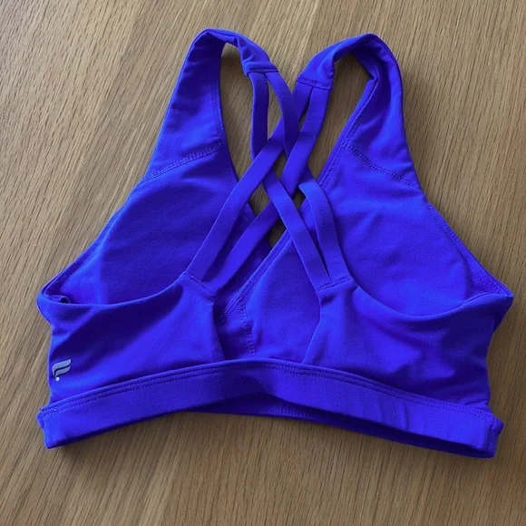 FABLETICS purple crisscross sports bra XS - Picture 2 of 3